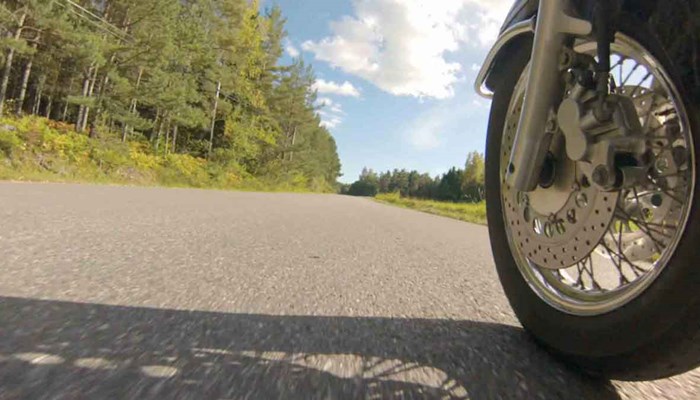 Motorbike on the road - bike camera