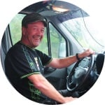 Our driver Brian in his van