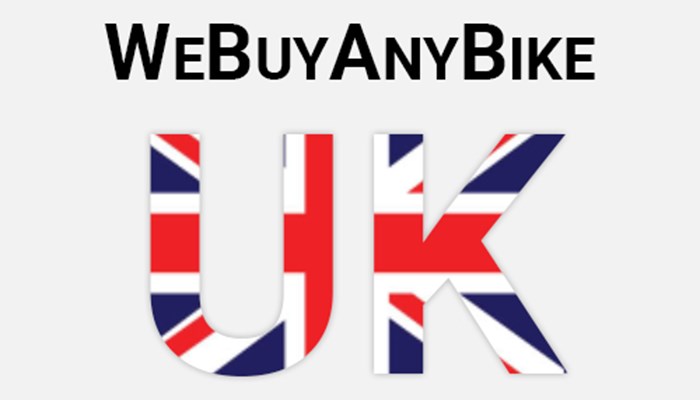 A square version of the WeBuyAnyBike Logo